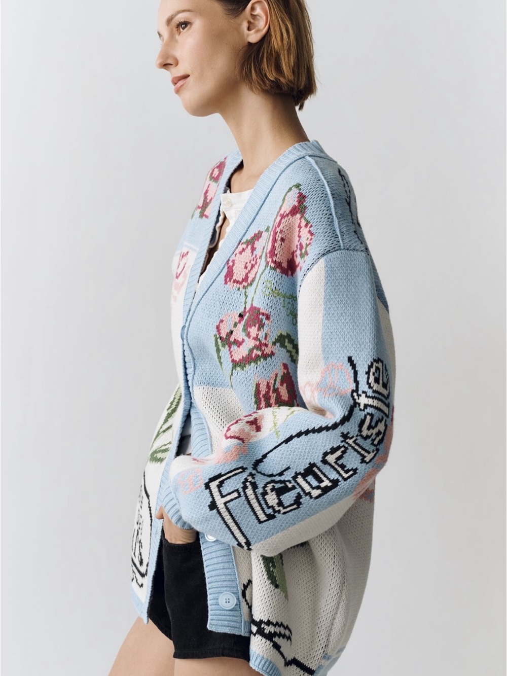 Anthropologie Florist Icon Oversized Longline Cardigan Sweater - Picture 2 of 4